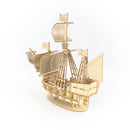 Ki-Gu-Mi Sailing Ship Wooden 3D Puzzle DIY Model Building Kit