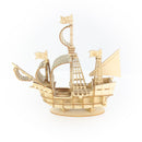 Ki-Gu-Mi Sailing Ship Wooden 3D Puzzle DIY Model Building Kit