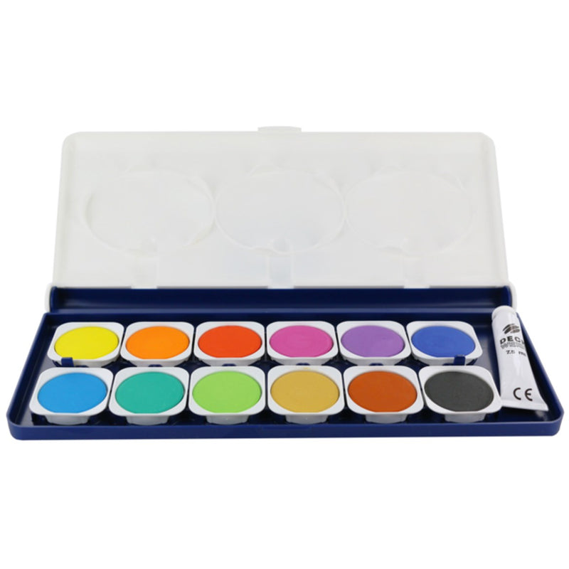 Kum Kum Watercolour Paint Box Set - 12 + 1 Colours