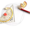 Kum Kum Students 22cm Grip Triangle Protractor Engineer Compass 493c TB