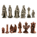 Dal Rossi Dal Rossi Italy Evil Ring Chess Set with 50cm Carbon Fibre Finish Chess Figure Board