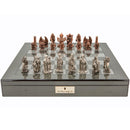Dal Rossi Dal Rossi Italy Evil Ring Chess Set with 50cm Carbon Fibre Finish Chess Figure Board