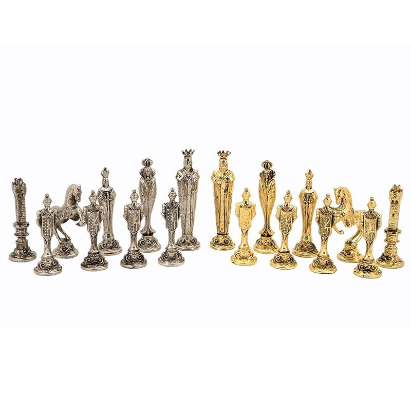 Dal Rossi Dal Rossi Italy Renaissance Chess Set with 50cm Carbon Fibre Finish Chess Figure Board