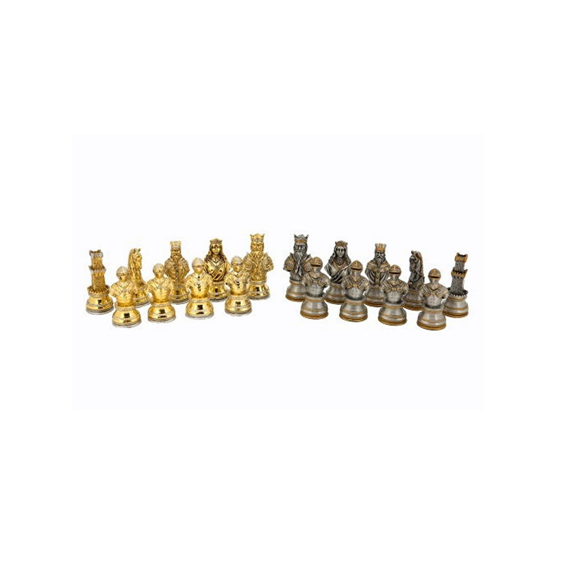 Dal Rossi Dal Rossi Italy Medieval Warrior Chess Set with 50cm Carbon Fibre Finish Chess Figure Board