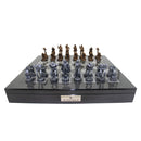 Dal Rossi Dal Rossi Italy Mad Max Robot Chess Set with 50cm Carbon Fibre Finish Chess Figure Board
