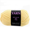 Soft & Cozy Soft & Cozy 100g Acrylic 8ply Knitting Yarn Light Yellow