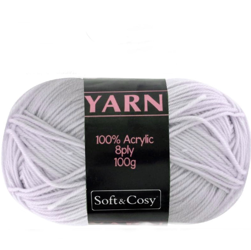 Soft & Cozy Soft & Cozy 100g Acrylic 8ply Knitting Yarn Lilac