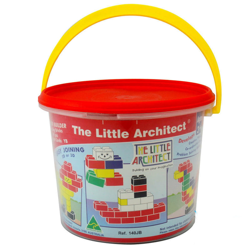 The Little Architect The Little Architect Kids Building Blocks Set 140pcs Junior Bucket