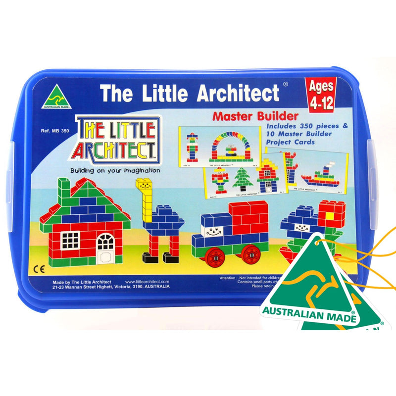 The Little Architect The Little Architect Kids Building Blocks Set 350pcs Master Builder Box