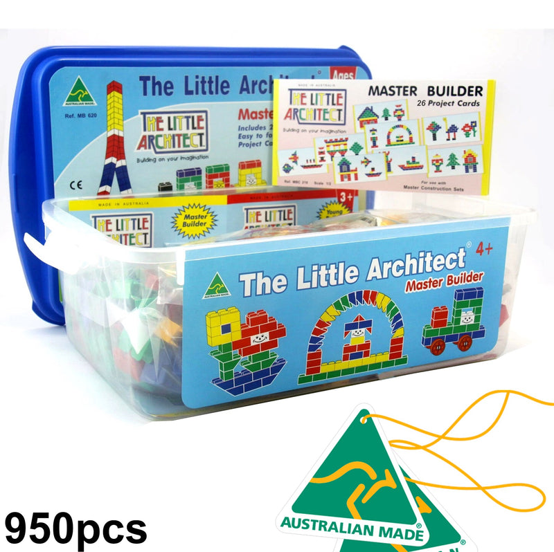 The Little Architect The Little Architect Kids Building Blocks Set 950pcs Master Builder Box