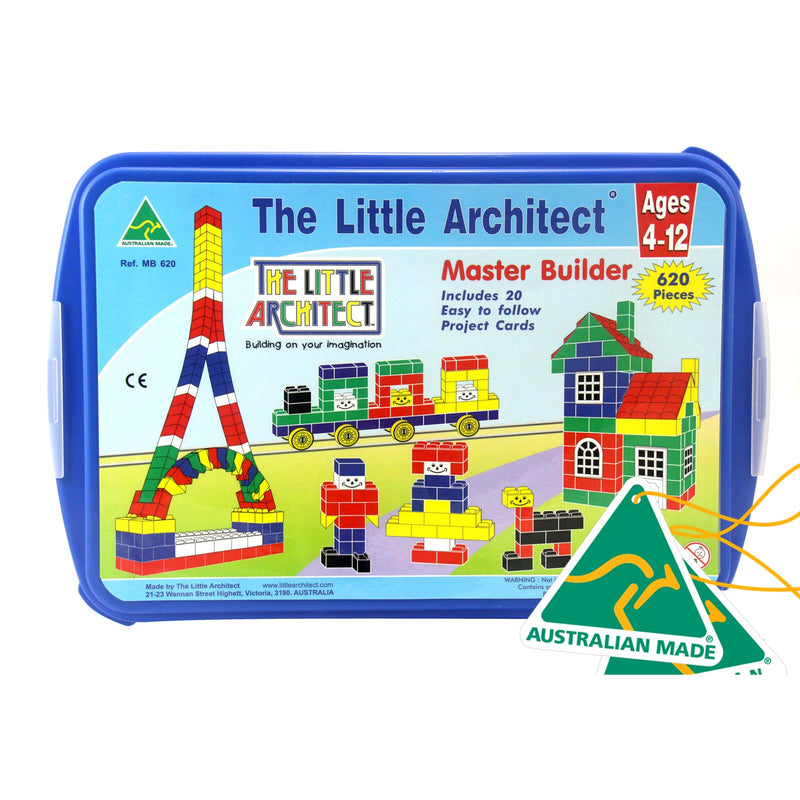 The Little Architect The Little Architect Kids Building Blocks Set 620pcs Master Builder Box