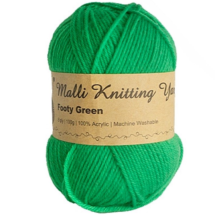 Malli Knitting Malli Knitting 100g Acrylic Yarn - Footy Green