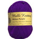 Malli Knitting Malli Knitting 100g Acrylic Yarn - Mitten Purple