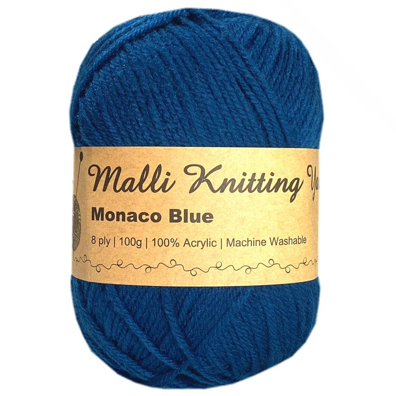 Malli Knitting Malli Knitting 100g Acrylic Yarn - Monaco Blue