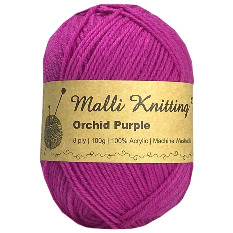 Malli Knitting Malli Knitting 100g Acrylic Yarn - Orchard Purple