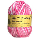 Malli Knitting Malli Knitting 100g Acrylic Yarn - Pinky Multi