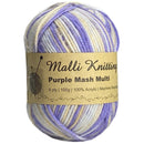Malli Knitting Malli Knitting 100g Acrylic Yarn - Purple Mash Multi