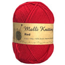 Malli Knitting Malli Knitting 100g Acrylic Yarn - Red