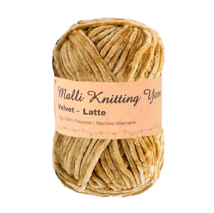 Malli Knitting Malli Knitting 100g Velvet Yarn Latte