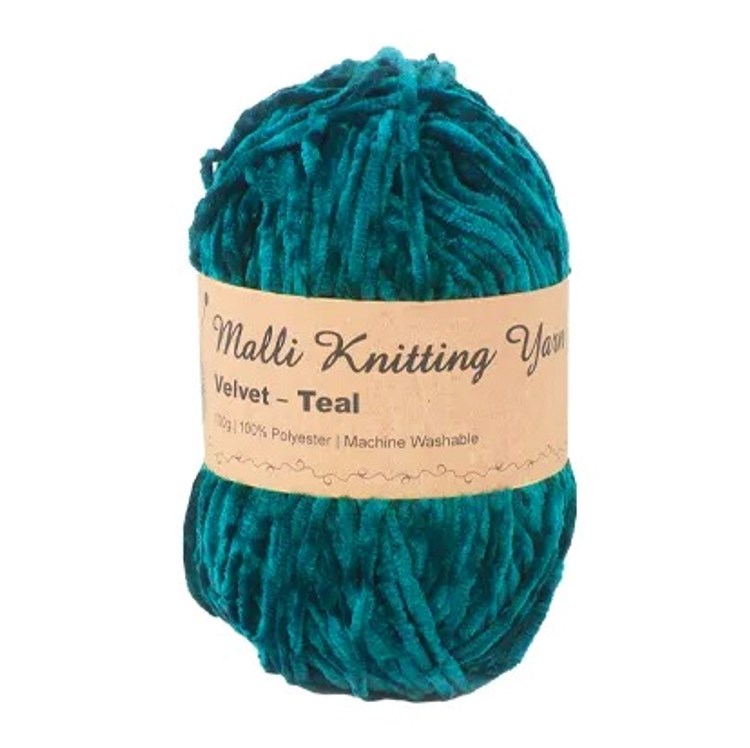 Malli Knitting Malli Knitting 100g Velvet Yarn Teal
