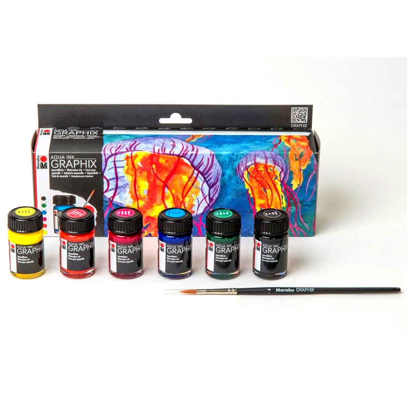Marabu Marabu Graphix Watercolour Ink and Brush Set