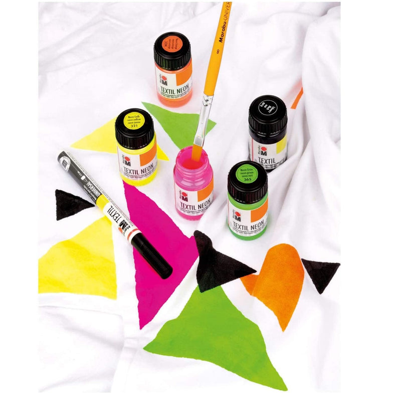 Marabu Marabu Textil Fabric Dye Paint Craft Kit - Neon