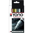 Marabu Marabu YONO 4pk Pens Acrylic Bullet Tip 3mm Paint Markers - Metallic