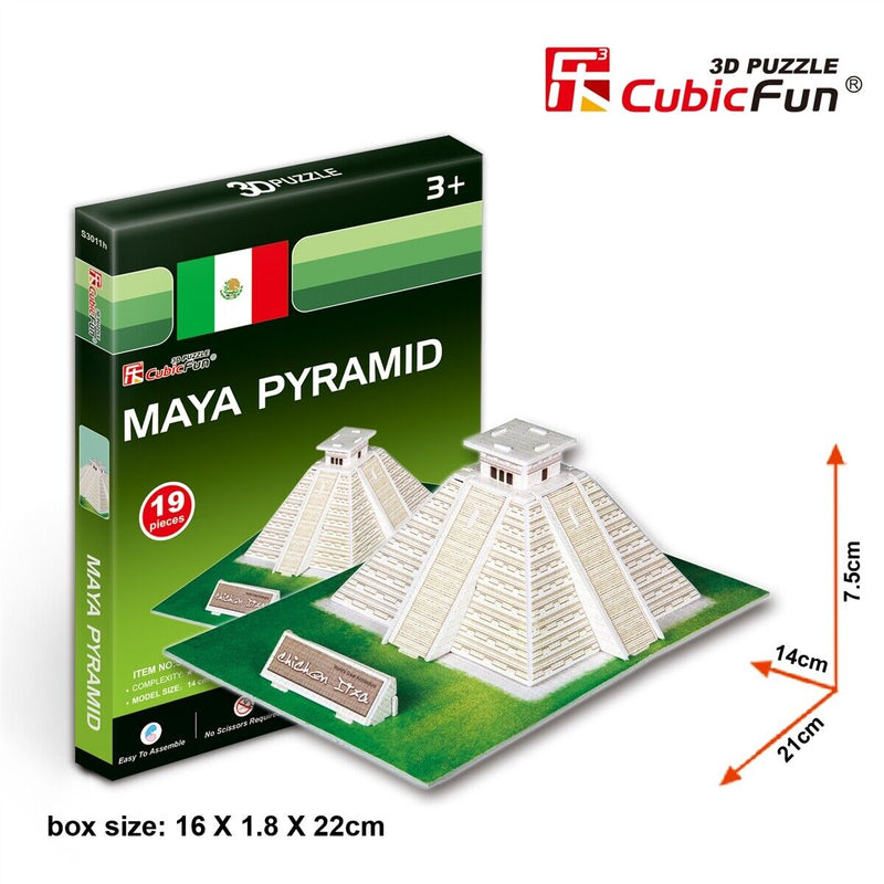 Cubic Fun Maya Pyramid 19pcs 3D Puzzle Model Building Kit