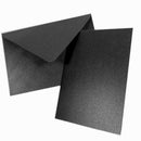 Kraft Collection Blank Metallic Cards & Envelopes Black