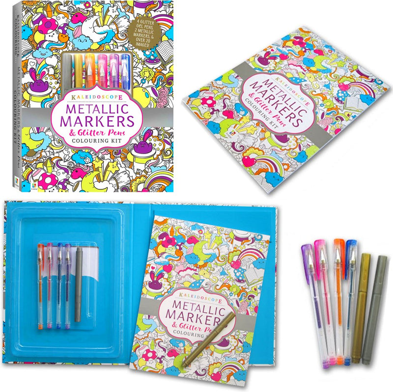 Hinkler Hinkler Metallic Pens & Glitter Markers Colouring Kit