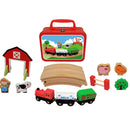 Toyslink ToysLink Kids Wooden Milk Train Blocks Set In Tin Box