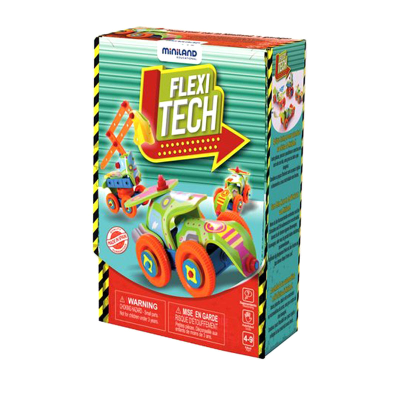 Miniland Flexi Tech 74pcs Vehicle Construction Set Educational Kids Toy