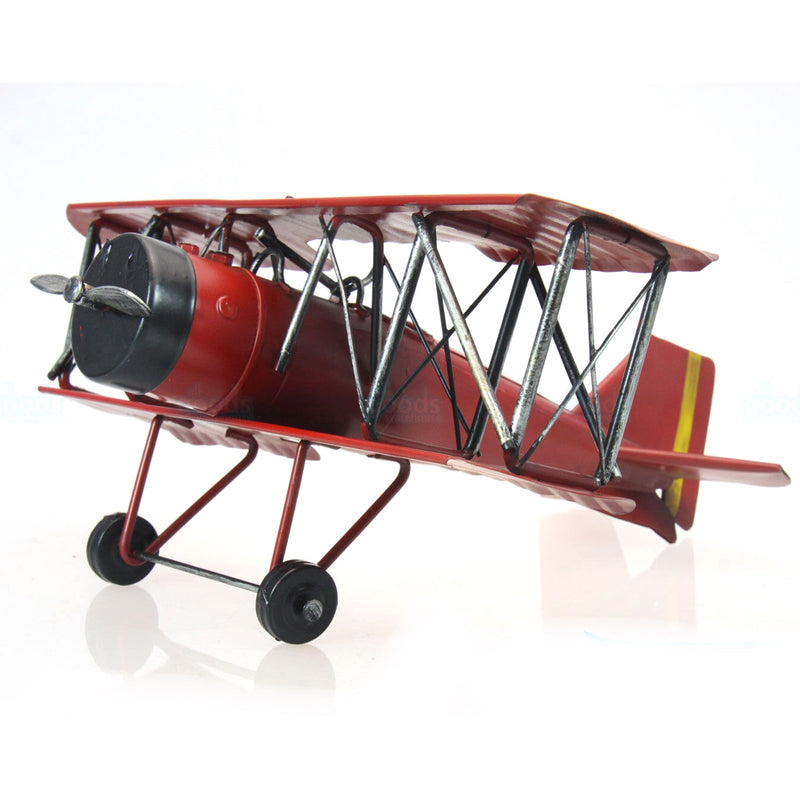 Recycled Metal Art Vintage Sopwith Biplane Aircraft - Handmade Nuts & Bolts Model