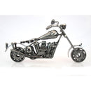 Recycled Metal Art Vintage Pillion Seat Motorcycle Bike - Handmade Nuts & Bolts Model