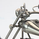 Recycled Metal Art Vintage Pillion Seat Motorcycle Bike - Handmade Nuts & Bolts Model