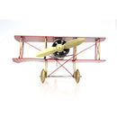 Recycled Metal Art Vintage Red Baron Albatros Biplane Aircraft - Handmade Nuts & Bolts Model