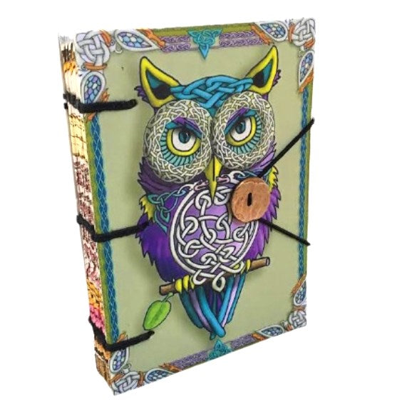 Kraft Collection Owl Journal with Printed Paper - Hard Cover
