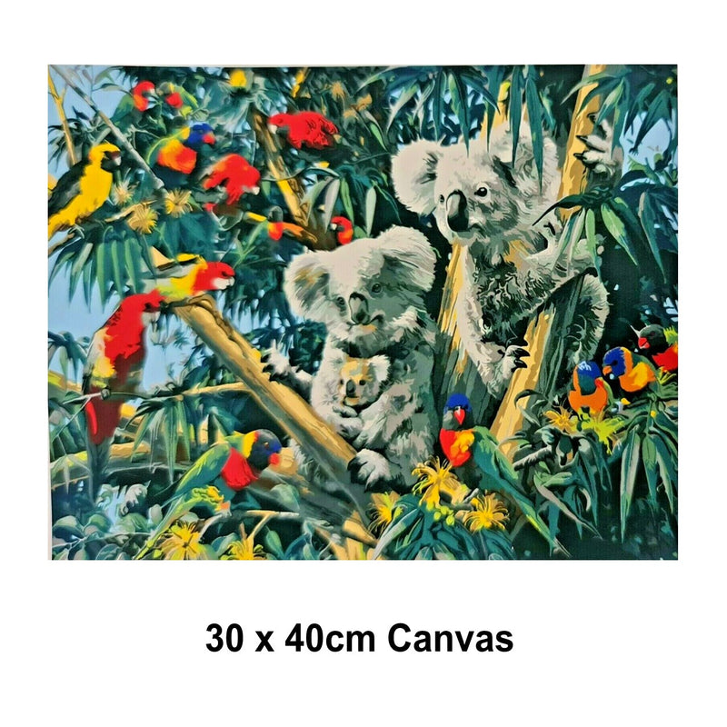 5D Picture DIY Paint by Numbers Craft Painting Kit 30x40 Canvas Koalas