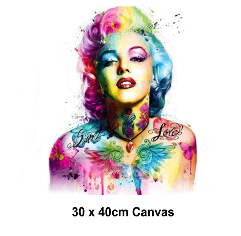 5D Picture DIY Paint by Numbers Craft Painting Kit 30x40 Canvas Marilyn Munroe