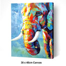5D Picture DIY Paint by Numbers Craft Painting Kit 30x40 Canvas Impressionist Elephant