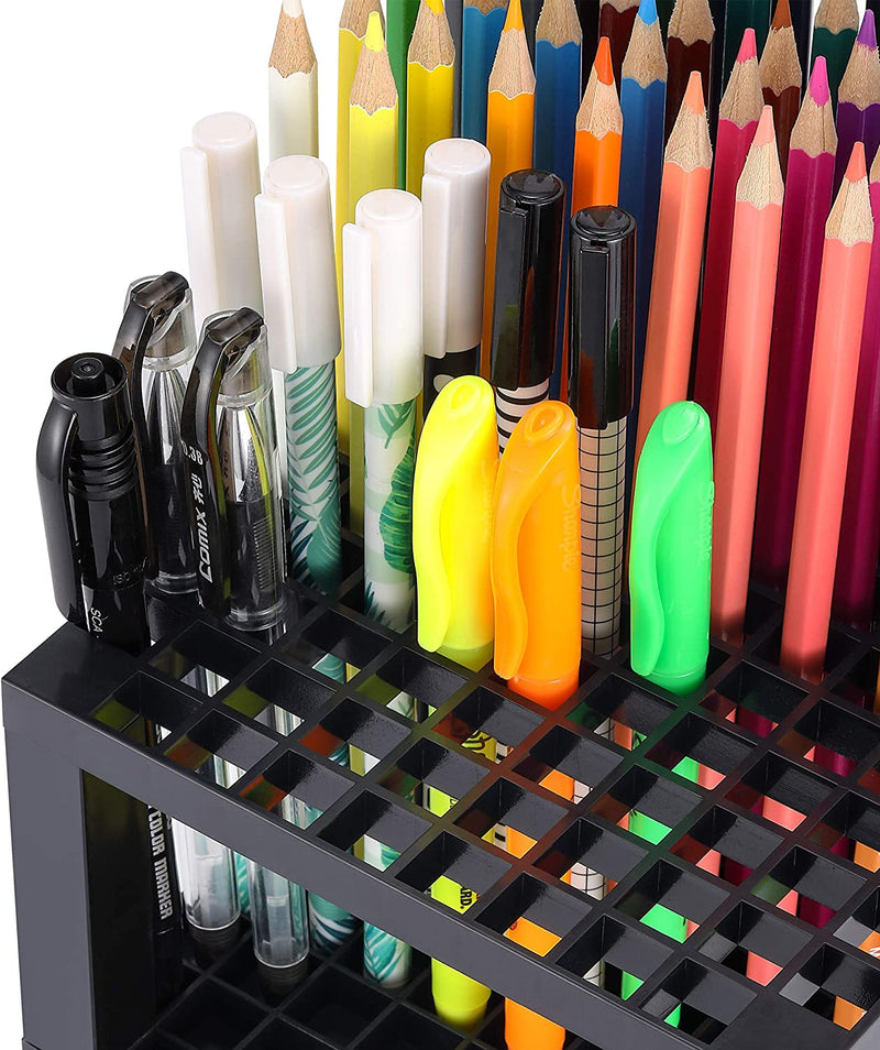 Kraft Collection 96 Grid Pencils Organiser - Pen Stand Craft Storage