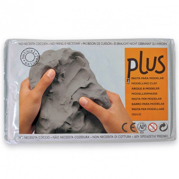 Plus Sio-2 Plus Air Drying Modelling Clay - Concrete Grey 1Kg