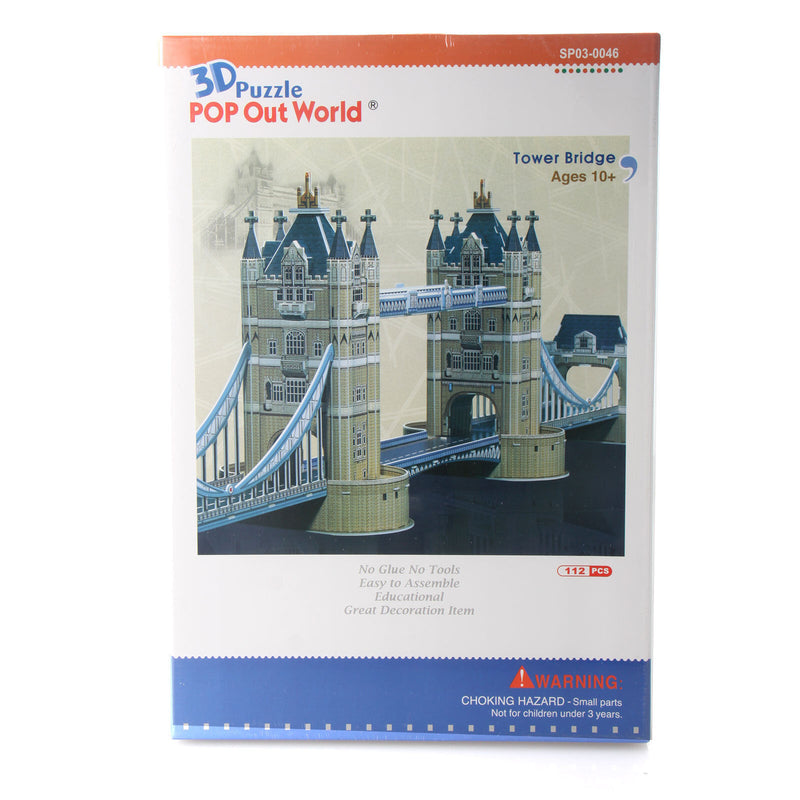 Pop Out World Tower Bridge 3D Puzzle Model Building Kit