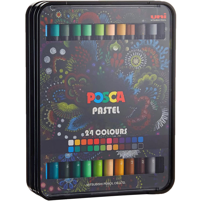 Posca Uni Posca Professional 24 Colours Oil Pastels Boxed Set