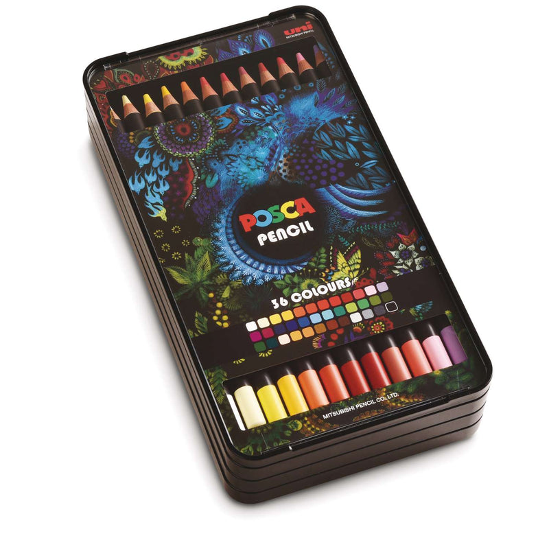 Posca Uni Posca Professional Colouring Pencils Boxed Set 36 Colours