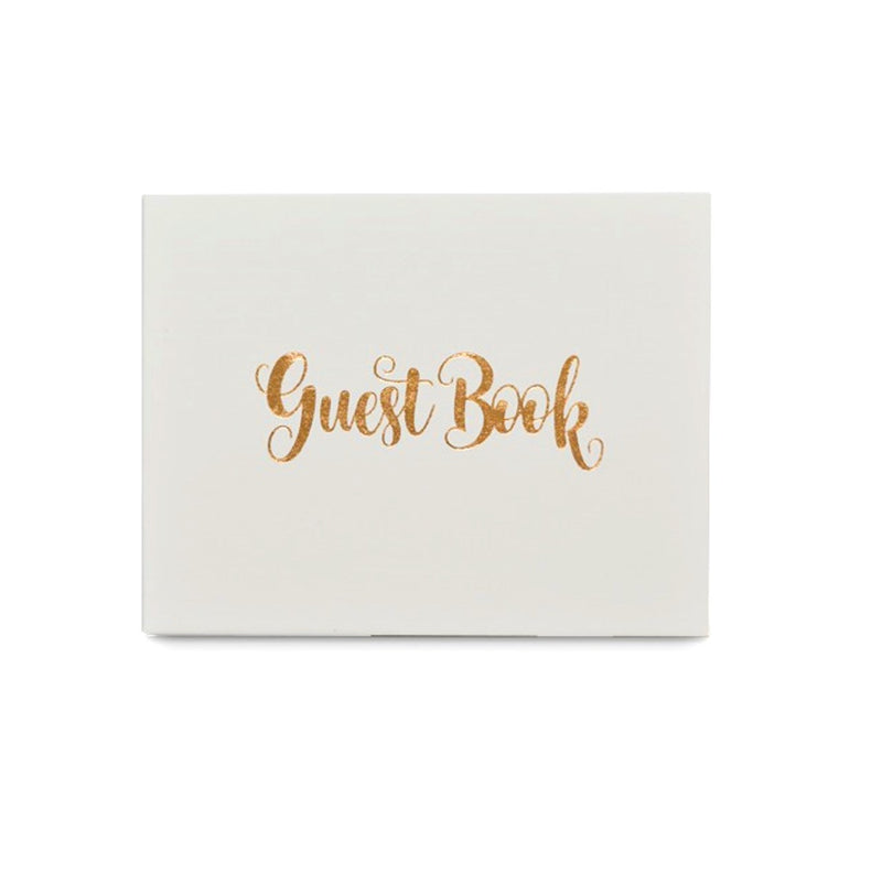 Landmark Guest Book with Rose Gold Title