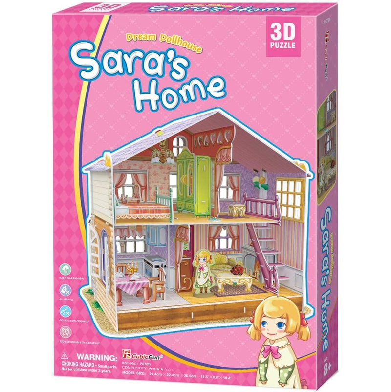 Cubic Fun Cubic Fun 3D Model Building Kit - Sara's Home Dollhouse