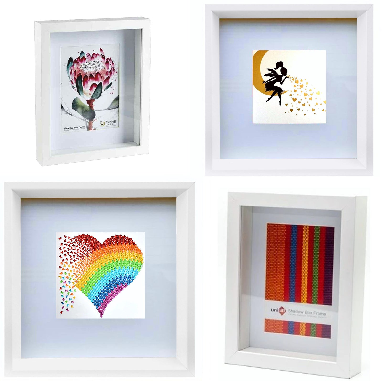 White Shadow Box Frame 29x42cm – 3D Photo & Artwork Display | UniGift