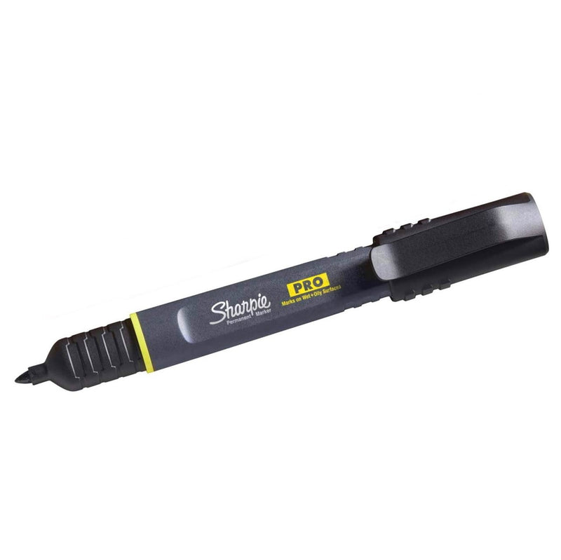 Sharpie Sharpie Pro Permanent Ink Marker Pen BLACK - For Wet, Oily, Dusty Surfaces