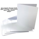 Kraft Collection White Shimmer Blank Square Cards & Envelopes 10cm x 10cm